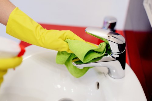 Professional deep carpet cleaning equipment in use